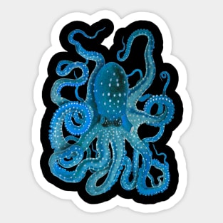 Blue Octopus Sticker